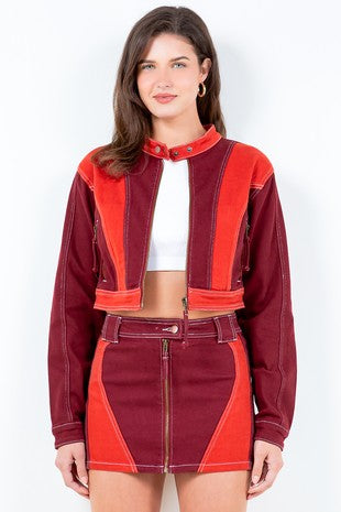 Patched Up Skirt Set
